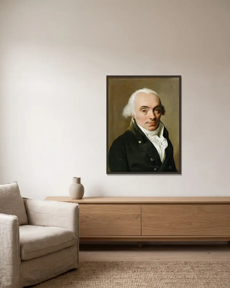 Presumed Portrait Of Alexandre Lenoir av Louis-Léopold Boilly inramad på en vägg