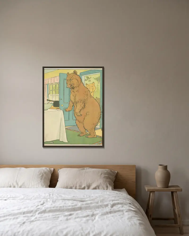 Niedźwiedzie wracają do domu, Leonard Leslie Brooke w ramie na ścianie