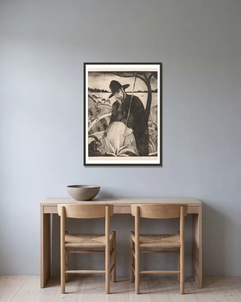 Corsicaanse herder, 1924 av Lodewijk Schelfhout inramad på en vägg