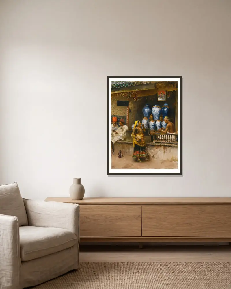 Sklep perfumiarza w Bombaju, Edwin Lord Weeks w ramie na ścianie