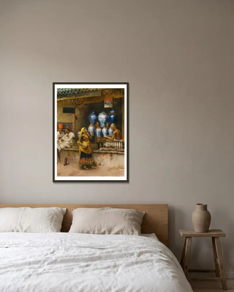 Sklep perfumiarza w Bombaju, Edwin Lord Weeks w ramie na ścianie