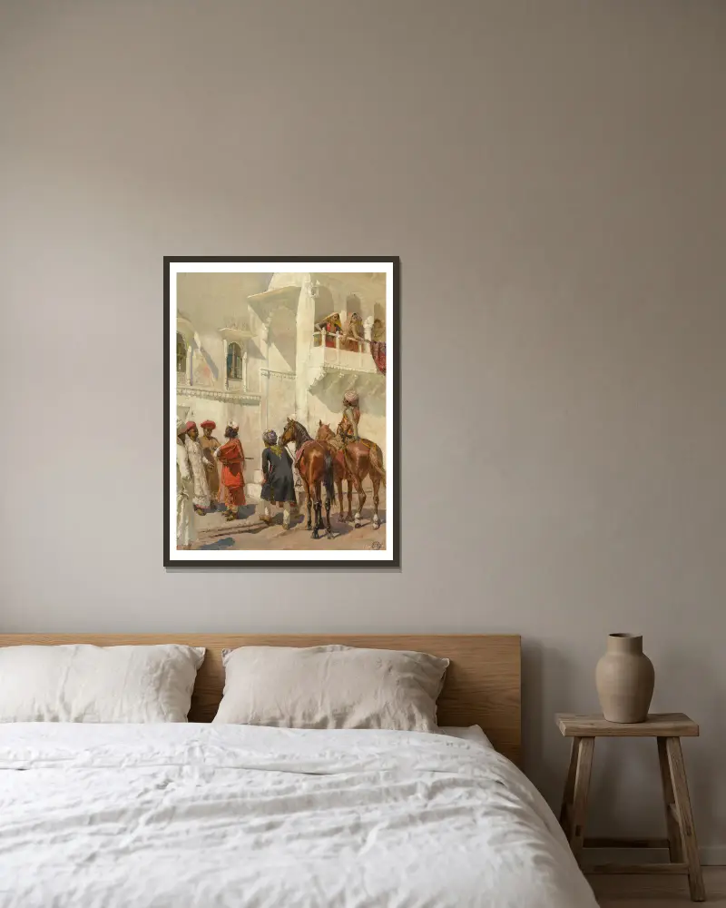 Przed polowaniem, Edwin Lord Weeks w ramie na ścianie