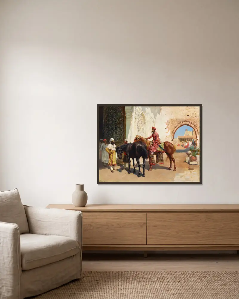 Perski handlarz koni, Bombaj, Edwin Lord Weeks w ramie na ścianie