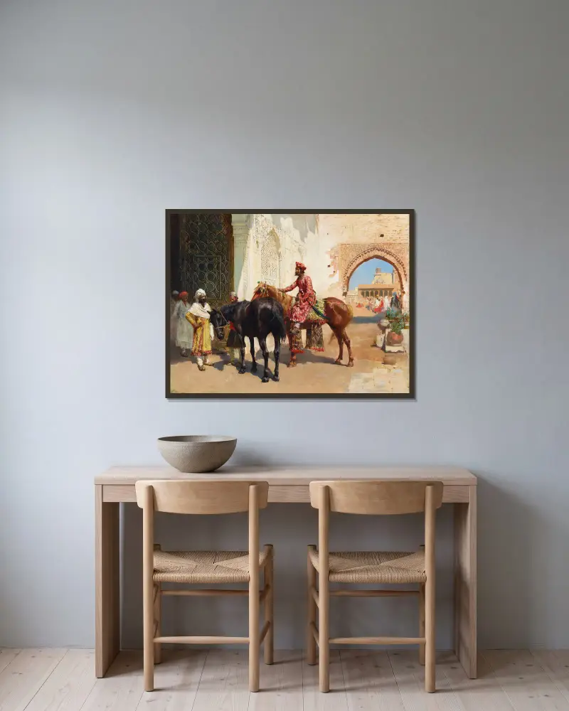 Perski handlarz koni, Bombaj, Edwin Lord Weeks w ramie na ścianie