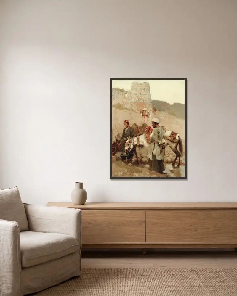 Auf Reisen in Persien von Edwin Lord Weeks gerahmt an einer Wand