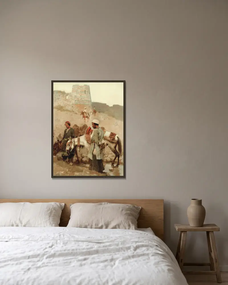 Auf Reisen in Persien von Edwin Lord Weeks gerahmt an einer Wand