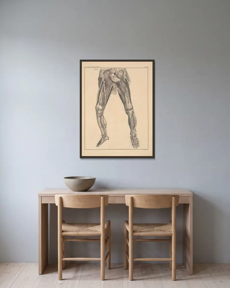 Illustrationer till Okens allmänna naturhistoria för alla stånd, plansch 54 av Lorenz Oken inramad på en vägg