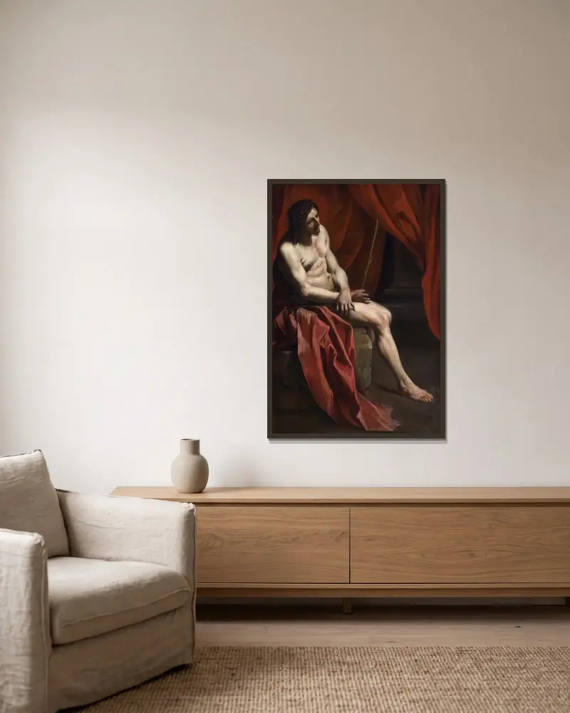 Christus, der verspottet wird von Gian Lorenzo Bernini gerahmt an einer Wand