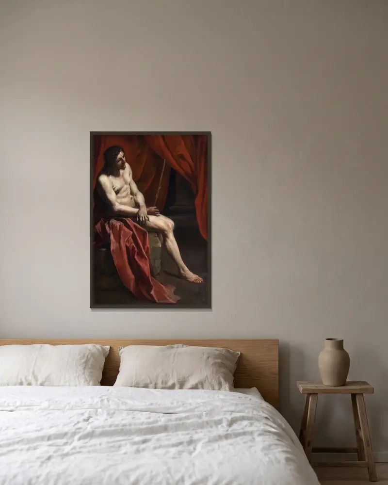 Christus, der verspottet wird von Gian Lorenzo Bernini gerahmt an einer Wand