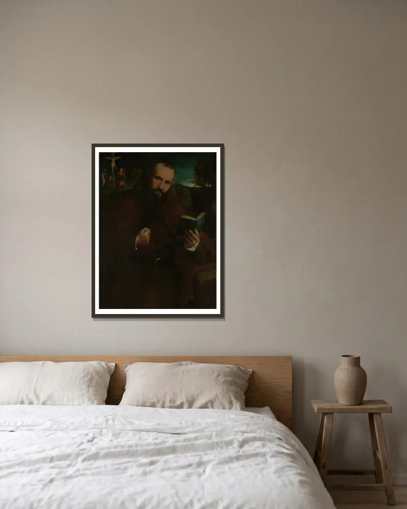 Brat Gregorio Belo z Vicenzy, Lorenzo Lotto w ramie na ścianie