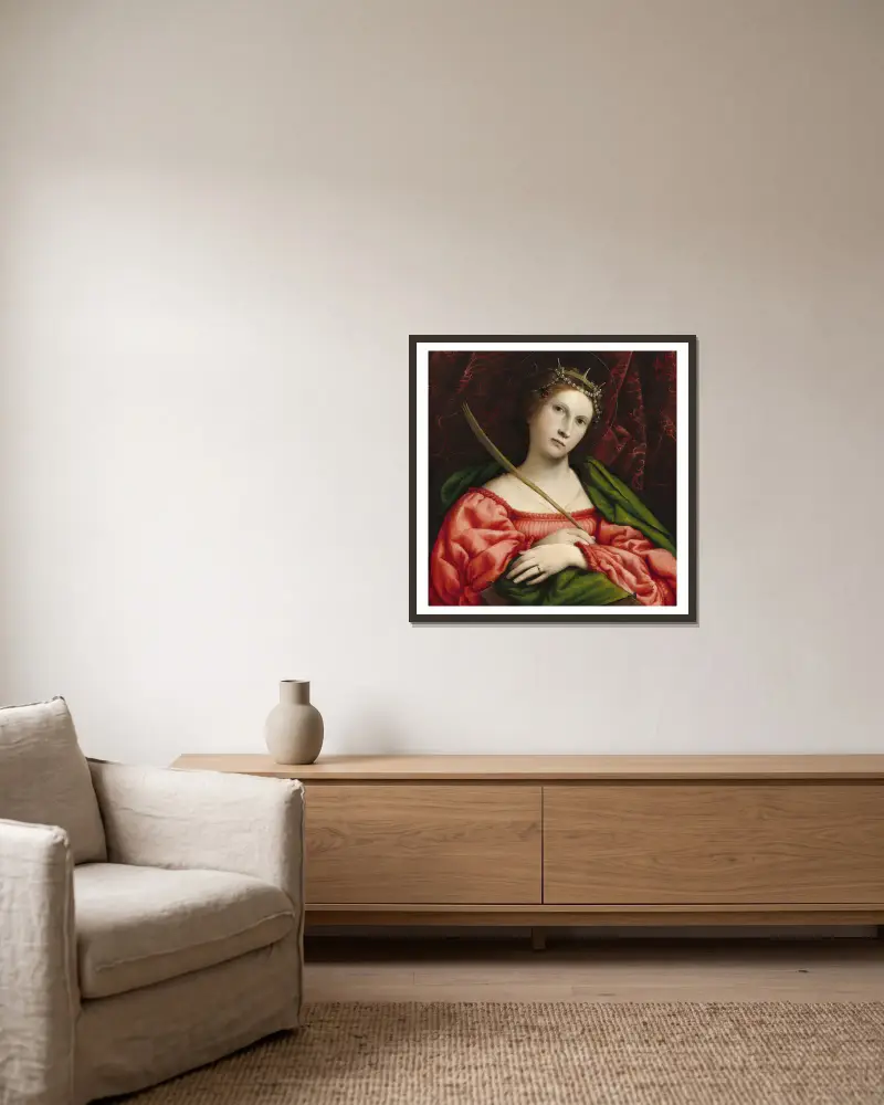 Święta Katarzyna, Lorenzo Lotto w ramie na ścianie