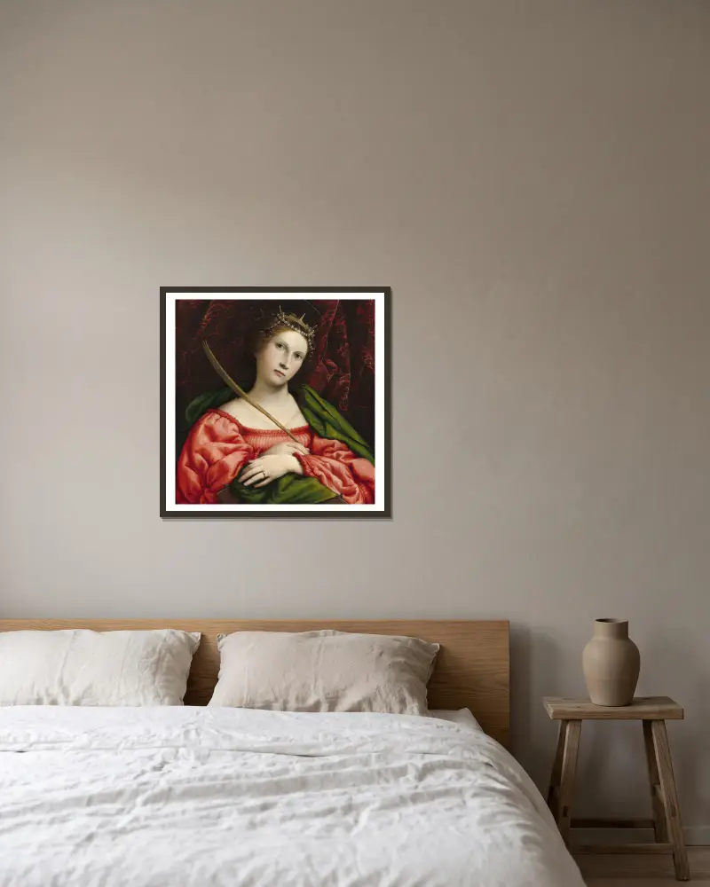 Święta Katarzyna, Lorenzo Lotto w ramie na ścianie