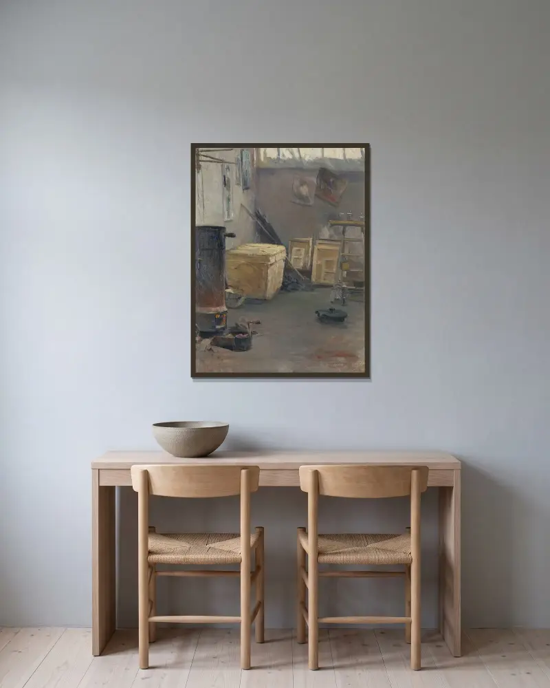 Studio Interior von Lotten Rönquist gerahmt an einer Wand