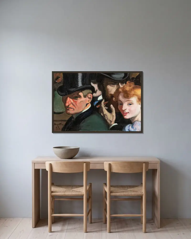 V ulici, Louis Anquetin v rámu na stěně