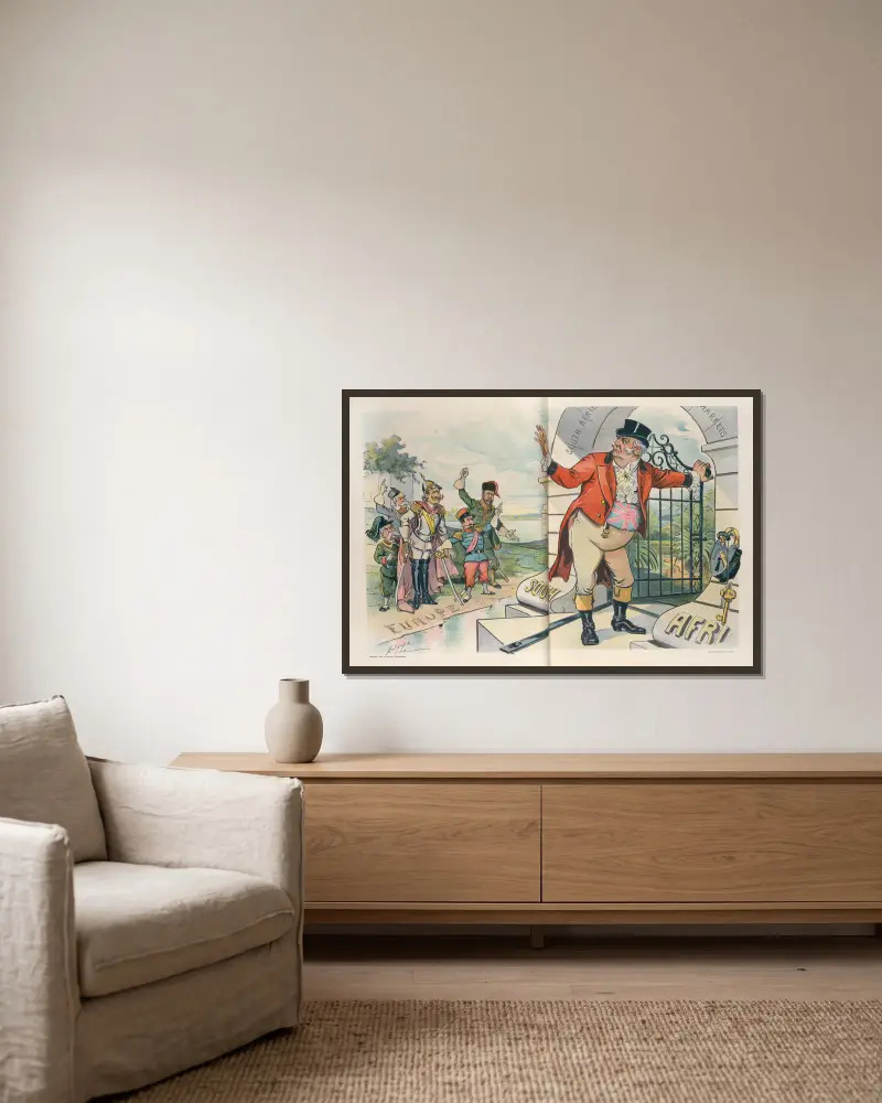 Erklärung erwünscht von Louis Dalrymple gerahmt an einer Wand