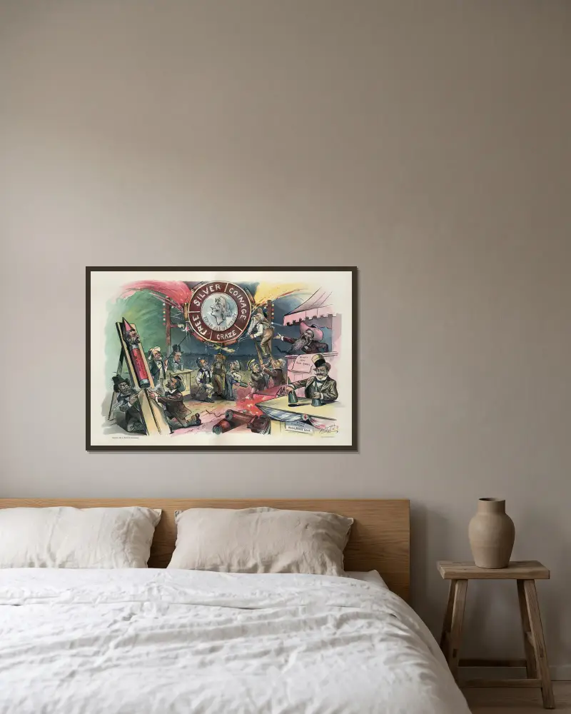 Fizz! Boom!! Ah!!! von Louis Dalrymple gerahmt an einer Wand