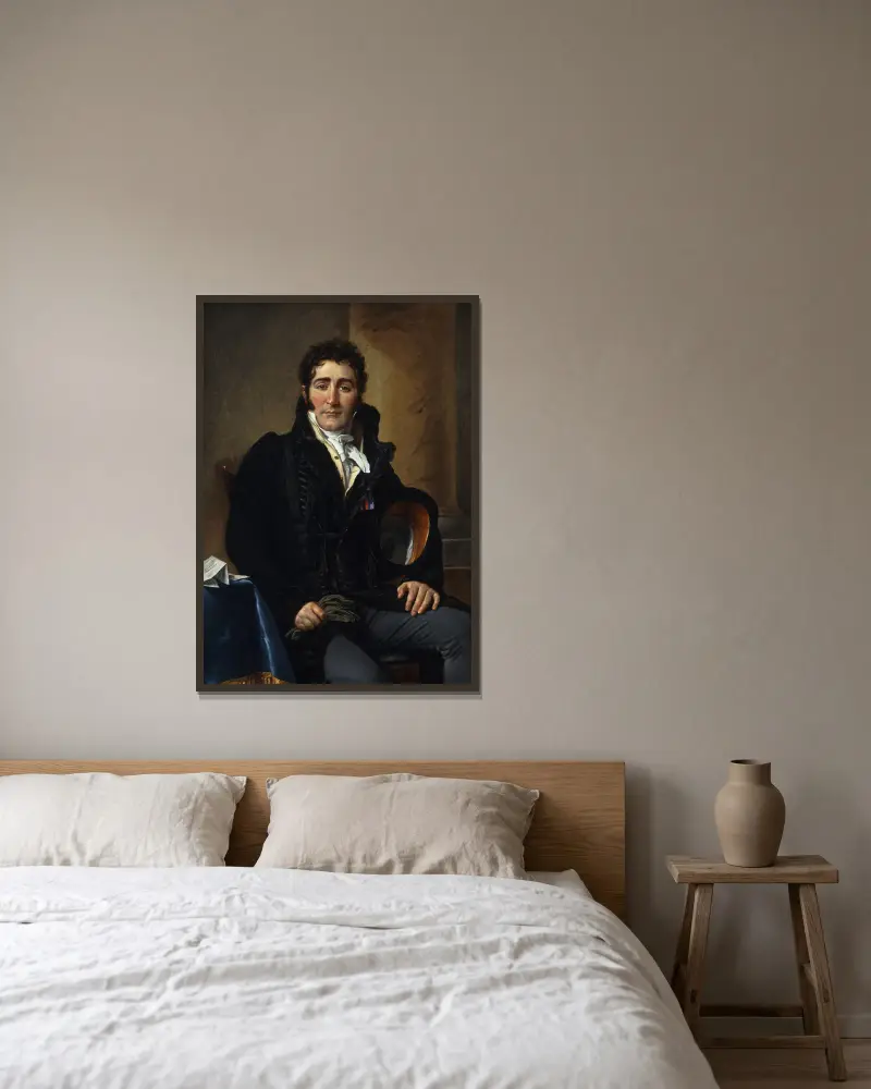 Portret hrabiego de Turenne, Jacques Louis David w ramie na ścianie