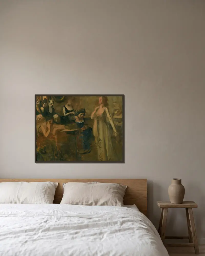 Le Recital von Jean-Louis Forain gerahmt an einer Wand