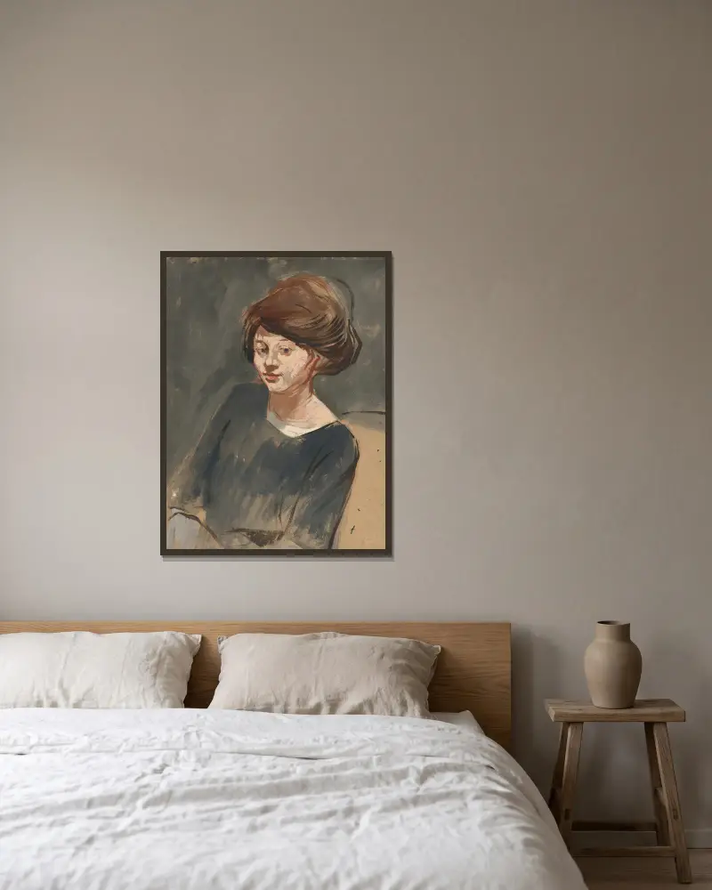Bildnis einer Frau von Jean-Louis Forain gerahmt an einer Wand