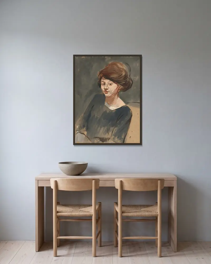 Bildnis einer Frau von Jean-Louis Forain gerahmt an einer Wand