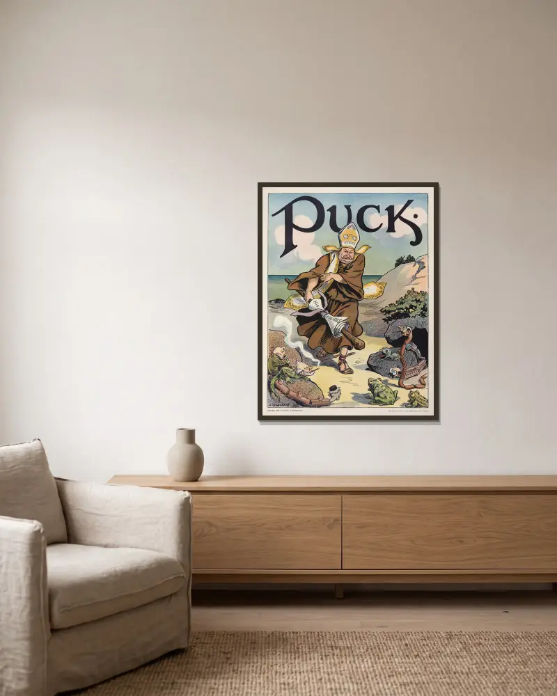 Ein weiterer Sankt Patrick von Louis Glackens gerahmt an einer Wand