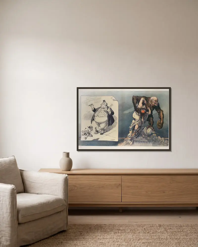 Monopoly von Louis Glackens gerahmt an einer Wand