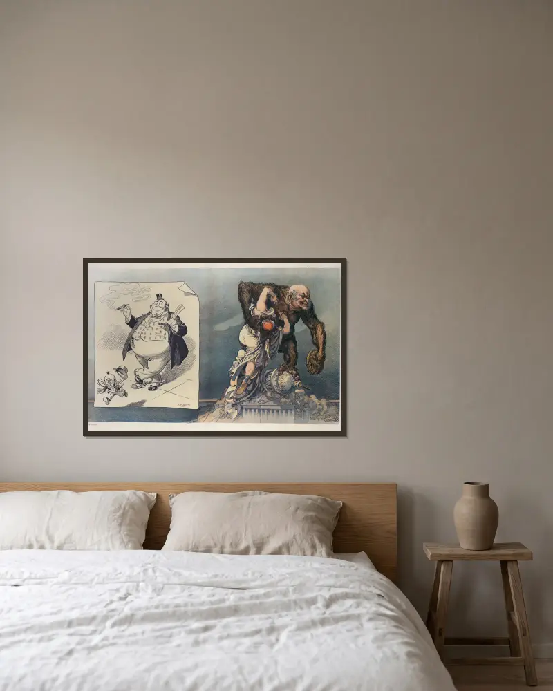 Monopoly von Louis Glackens gerahmt an einer Wand
