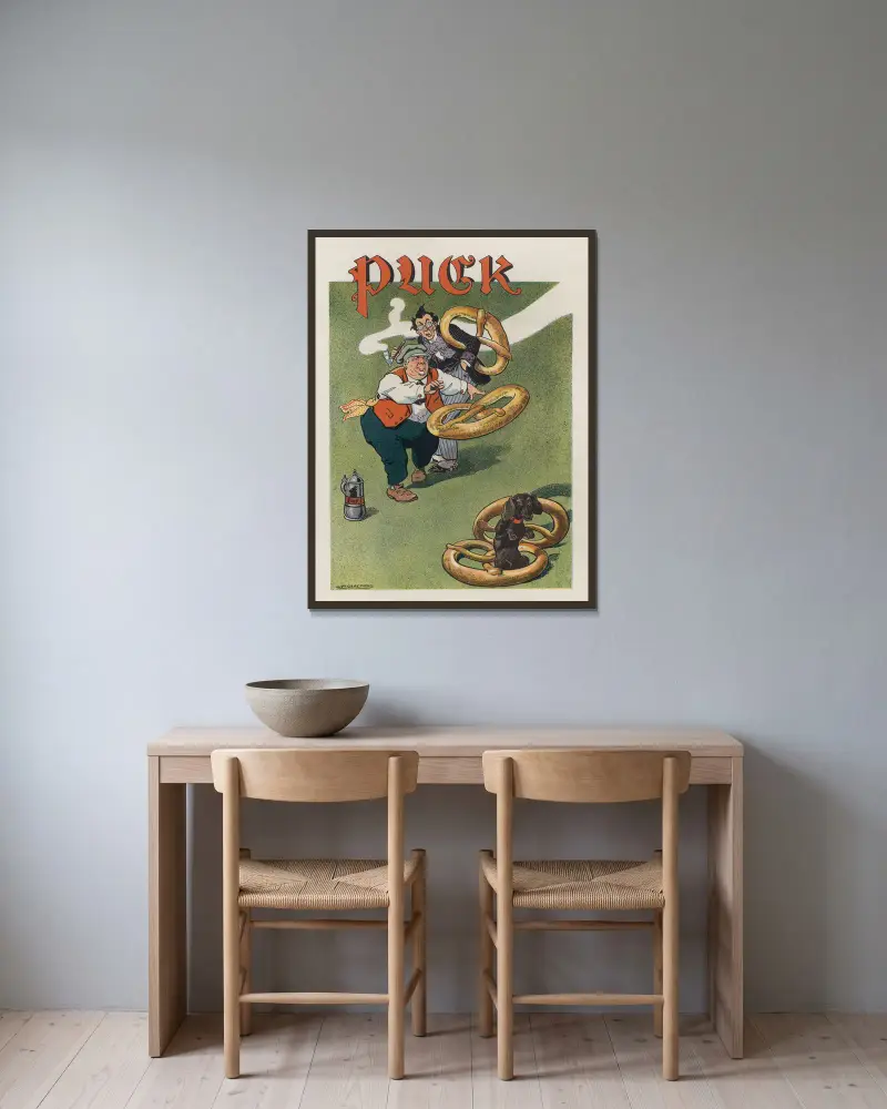 Quoits av Louis Glackens inramad på en vägg