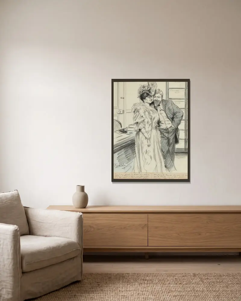 Comment donc Monsieur le directeur, je ne peux pas refuser à l’Intérieur pour mon frère, ce que j’ai déjà accordé au Com, Fernand Louis Gottlob w ramie na ścianie