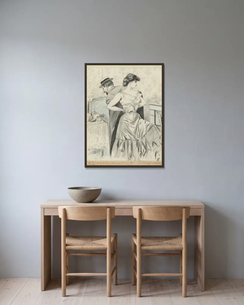 Dix francs, pourvu qu’il ne m’en demande pas pour mon argent. Faut que je sois dans un quart d’heure chez Maman où mon von Fernand Louis Gottlob gerahmt an einer Wand