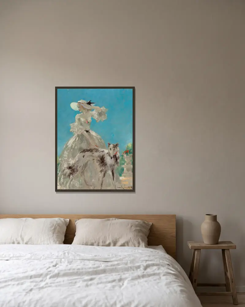V Versailles, Louis Icart v rámu na stěně