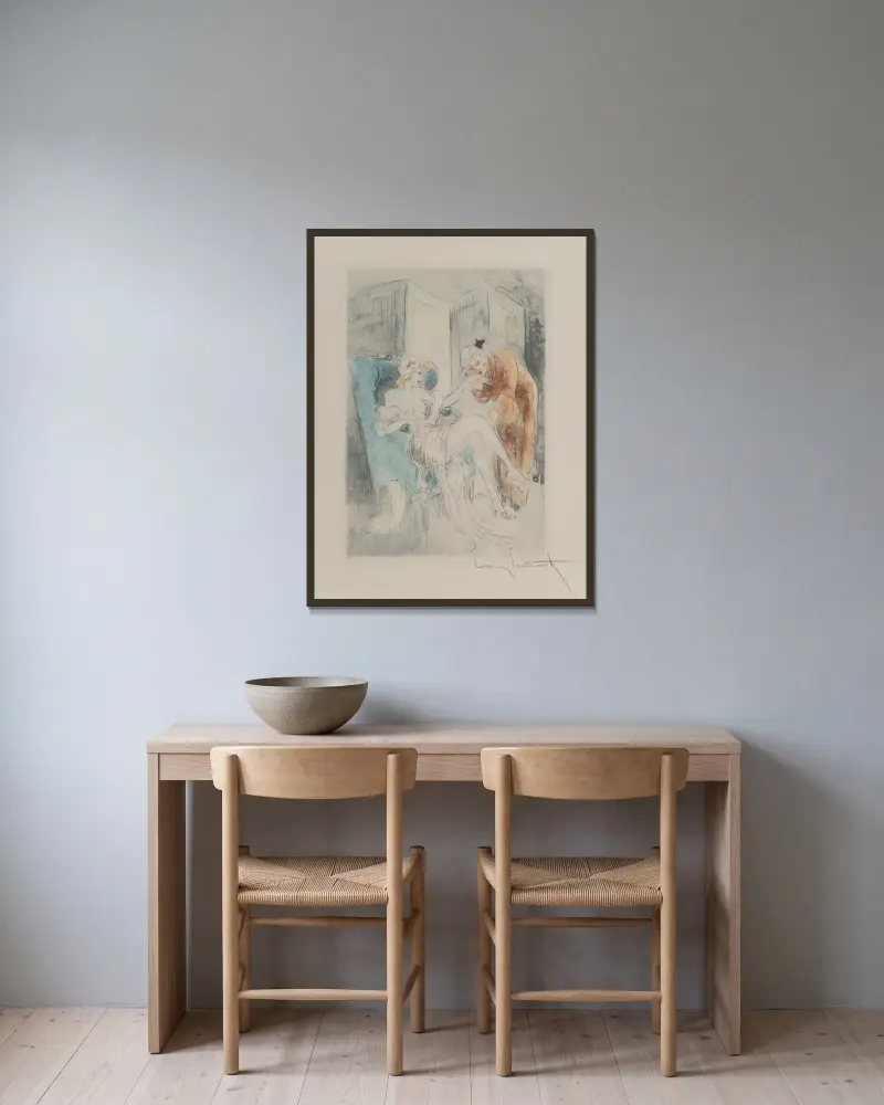 Natten och ögonblicket, plansch 1 av Louis Icart inramad på en vägg