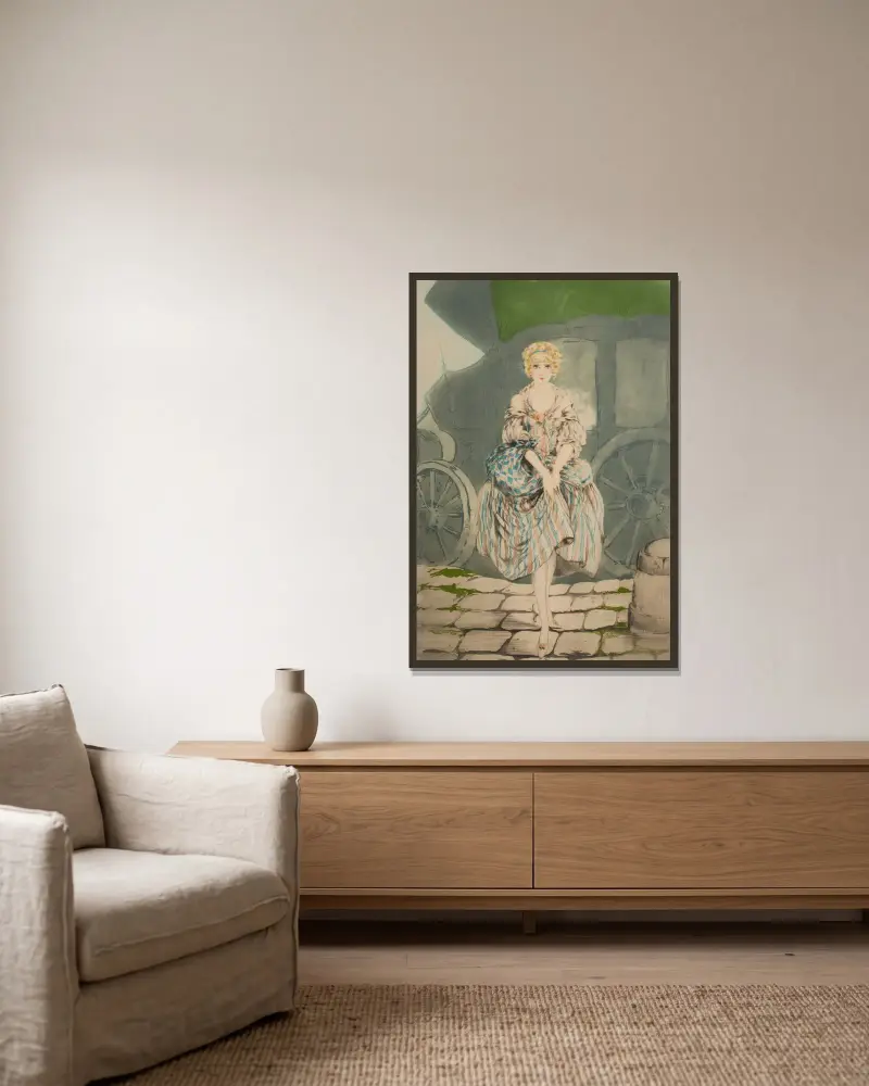 Pretty Lady, Louis Icart w ramie na ścianie