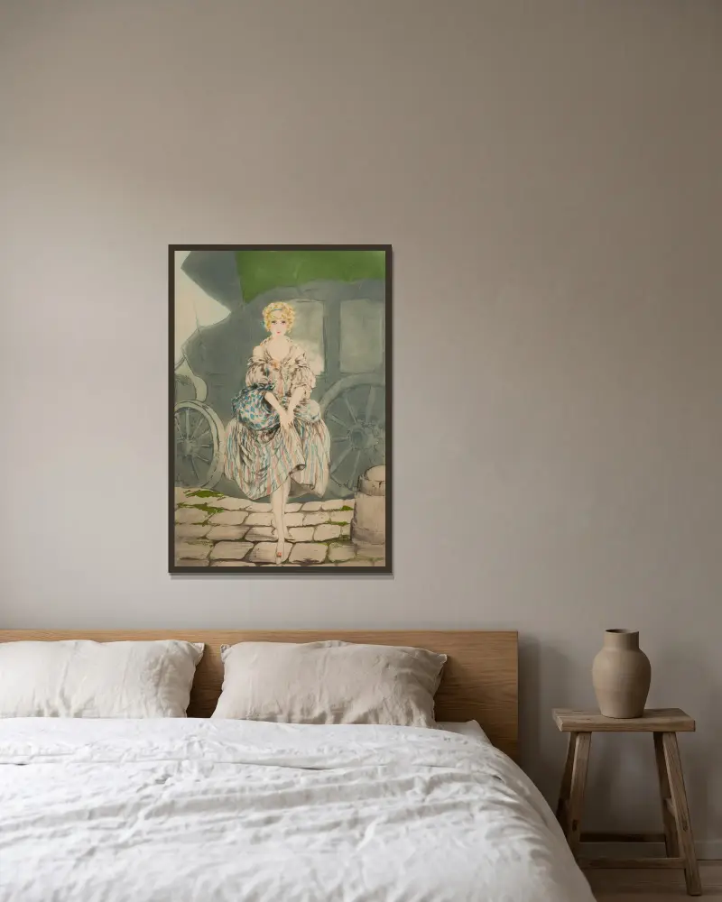 Pretty Lady, Louis Icart w ramie na ścianie