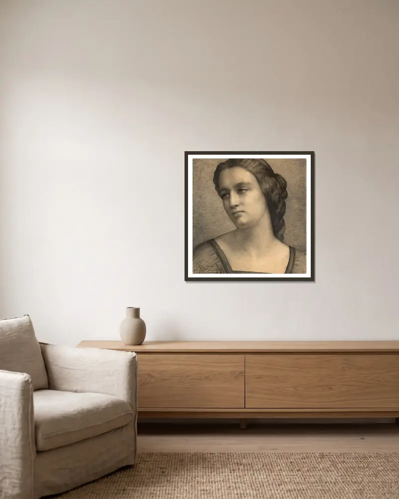 Studie für die Decke des Rathauses von Lyon, 1860 von Louis Janmot gerahmt an einer Wand