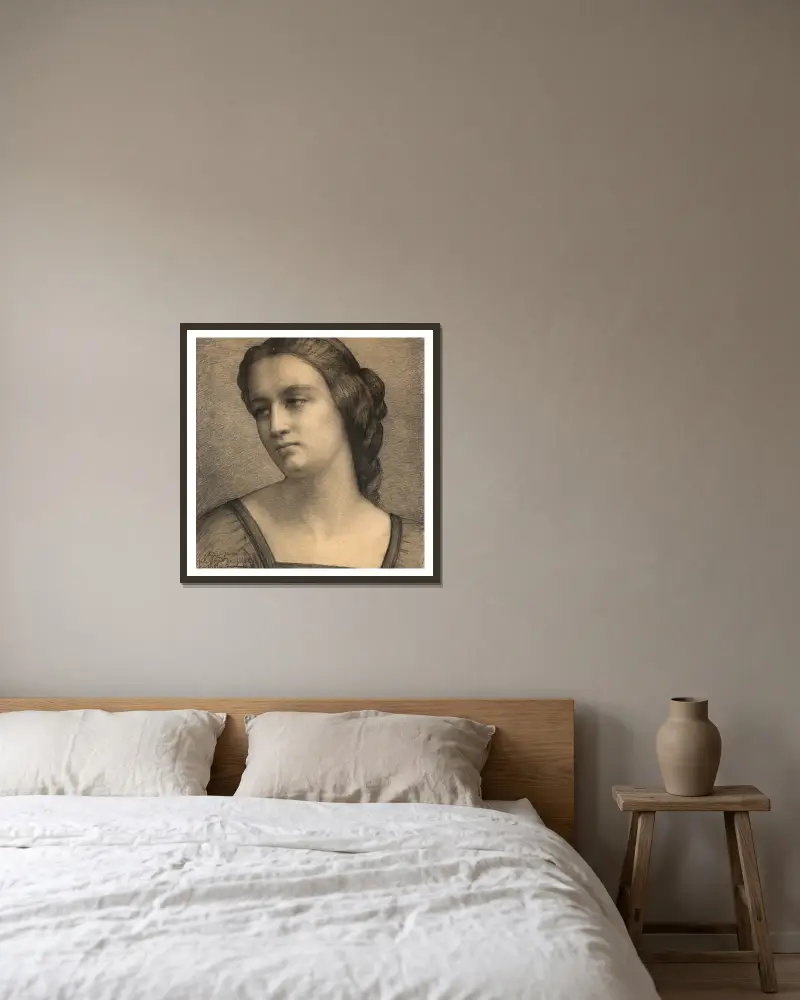 Studie für die Decke des Rathauses von Lyon, 1860 von Louis Janmot gerahmt an einer Wand