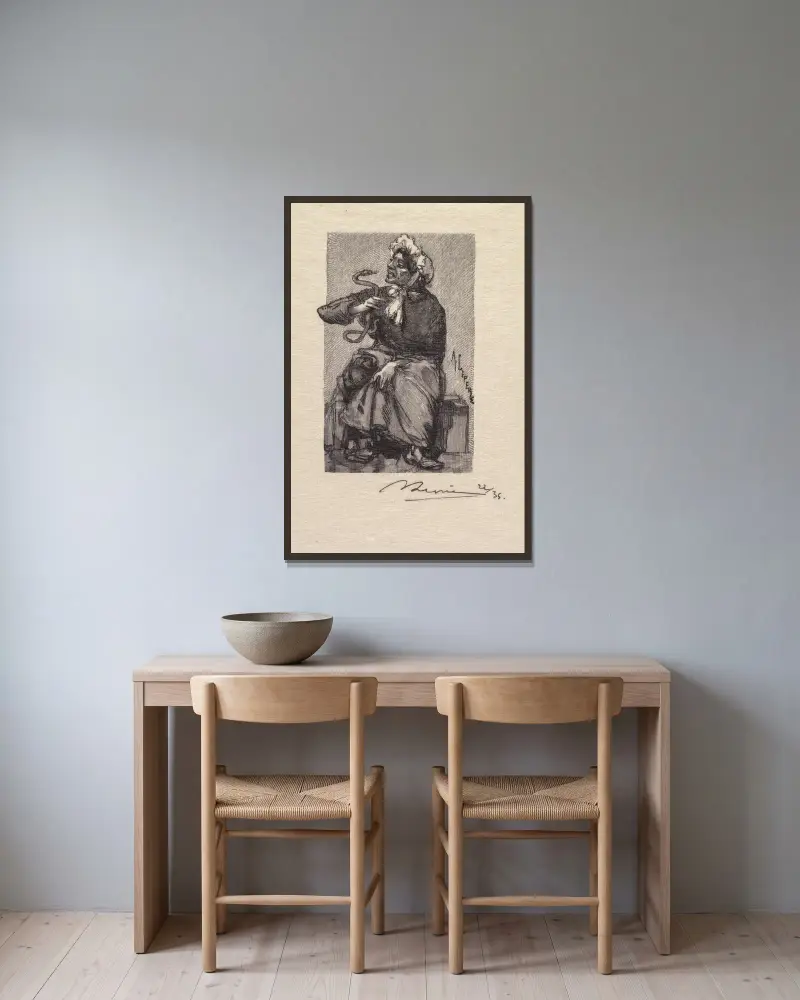 Der Schlangenhändler, 1890 – Nr. 1 von Auguste Louis Lepère gerahmt an einer Wand