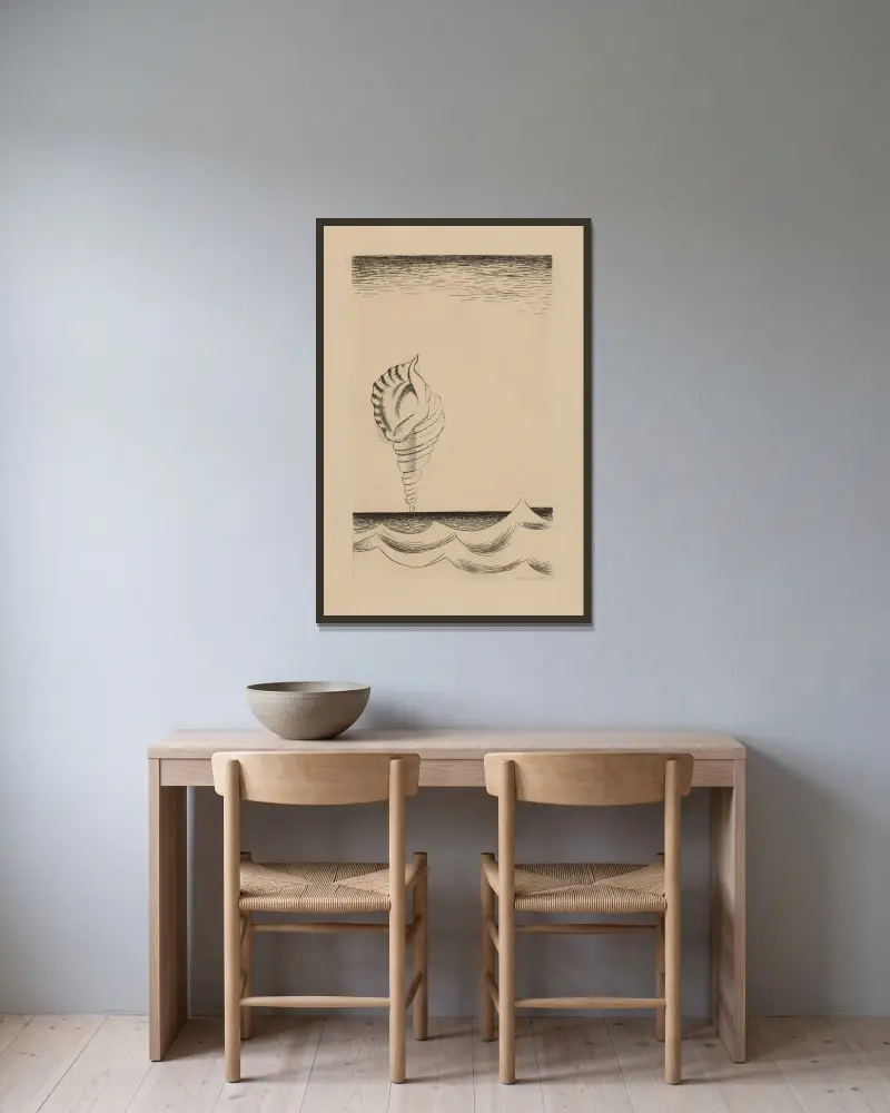 Chantre av Louis Marcoussis inramad på en vägg