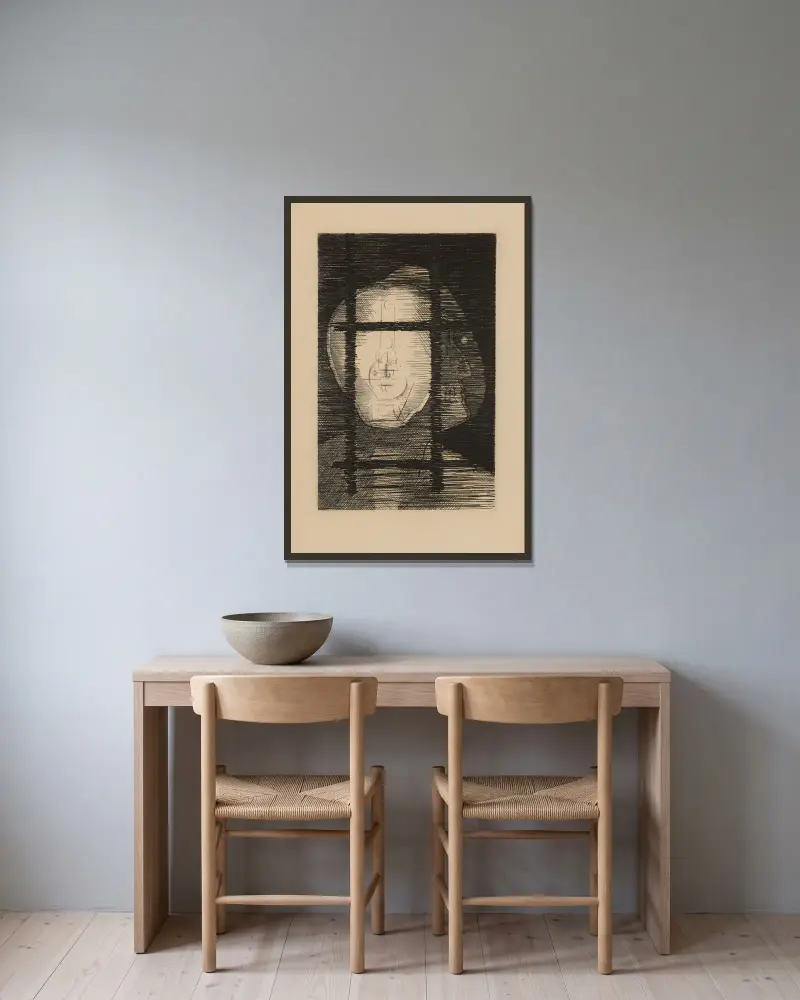 La Santé, 1934 – nr 1 av Louis Marcoussis inramad på en vägg