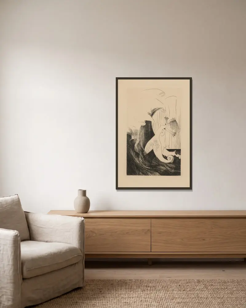 Lul de Faltenin von Louis Marcoussis gerahmt an einer Wand