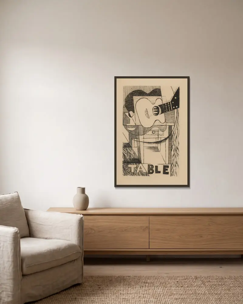 Table av Louis Marcoussis inramad på en vägg