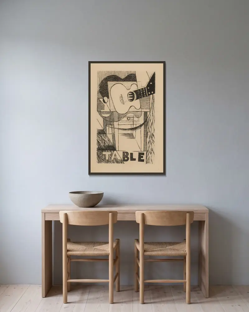 Table av Louis Marcoussis inramad på en vägg