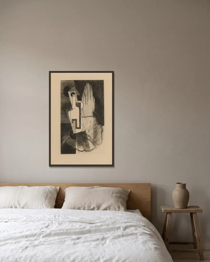 Vendémiaire von Louis Marcoussis gerahmt an einer Wand