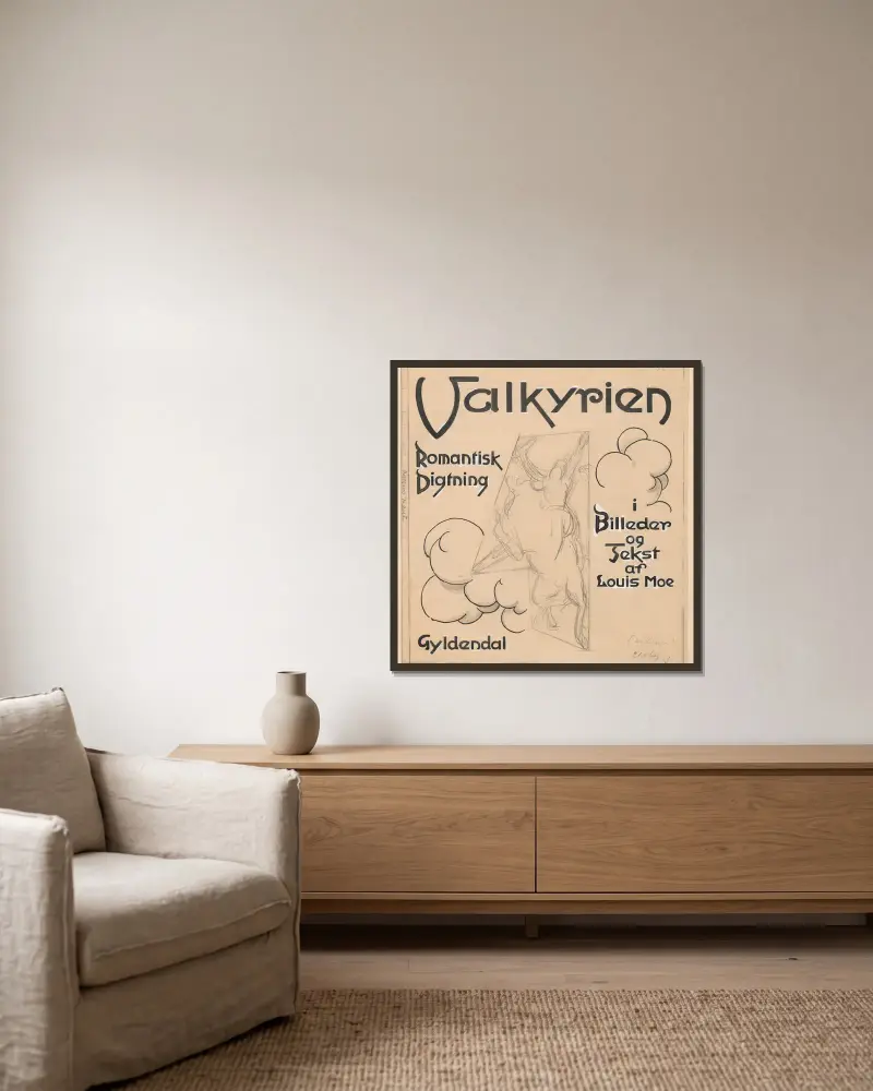 Walküre von Louis Moe gerahmt an einer Wand