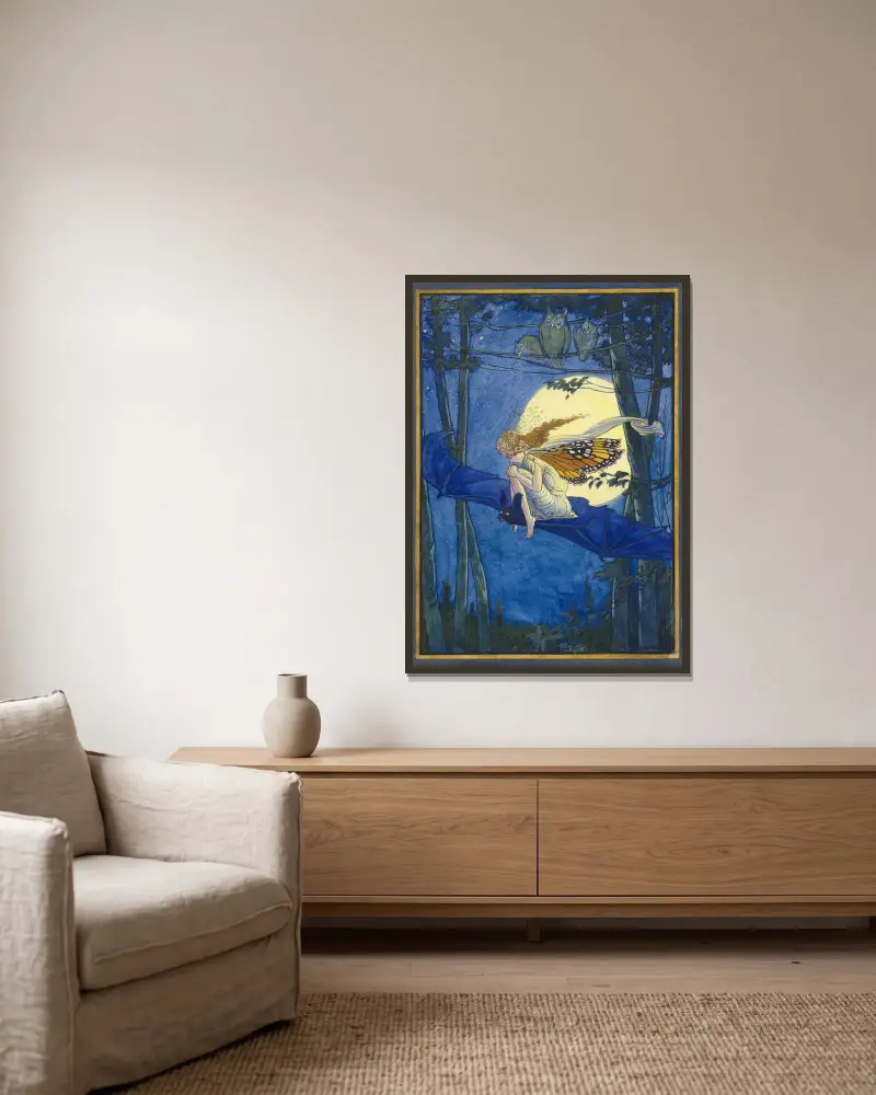 Ariel na netopýřím hřbetě, Louis Rhead v rámu na stěně