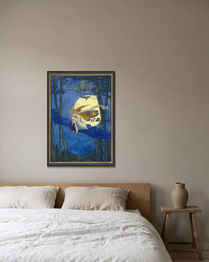 Ariel na netopýřím hřbetě, Louis Rhead v rámu na stěně