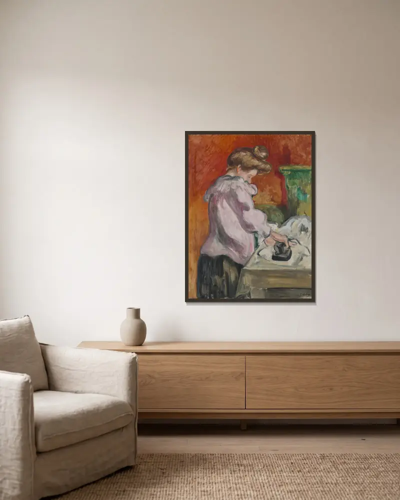 Žehlící žena, Louis Valtat v rámu na stěně