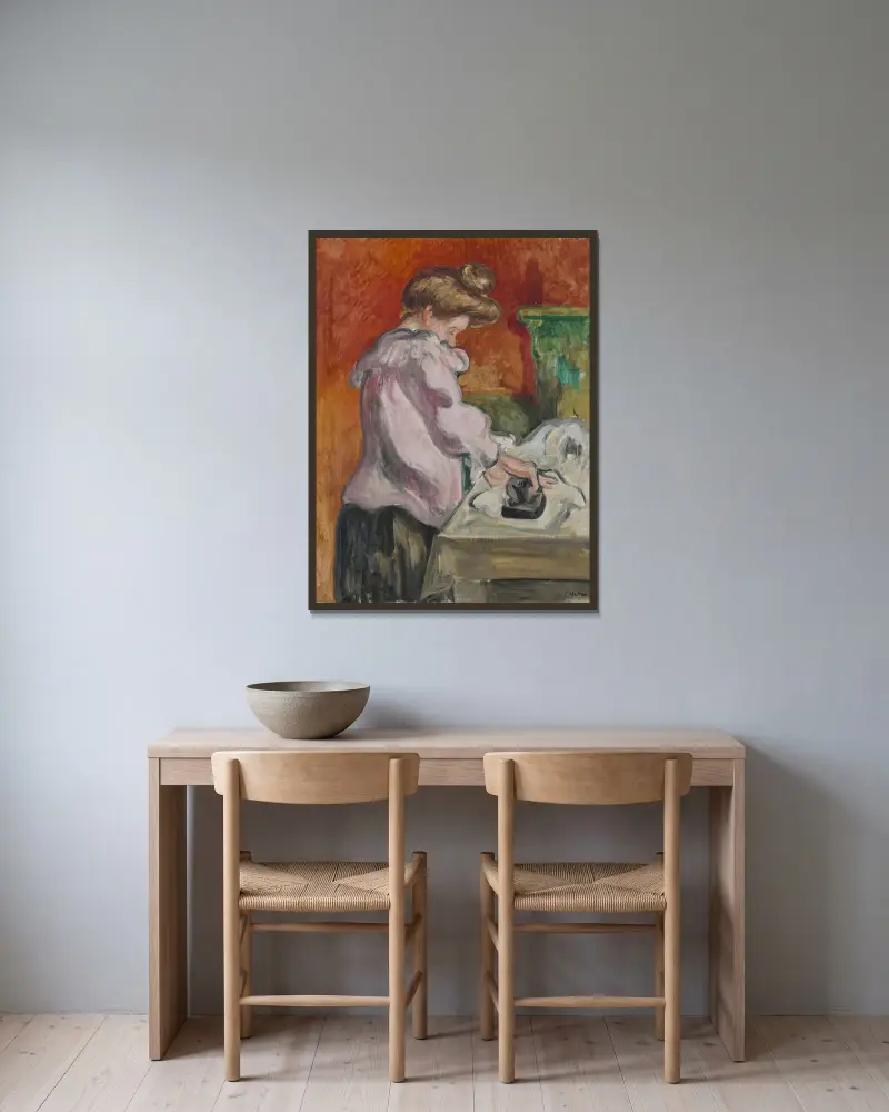 Žehlící žena, Louis Valtat v rámu na stěně