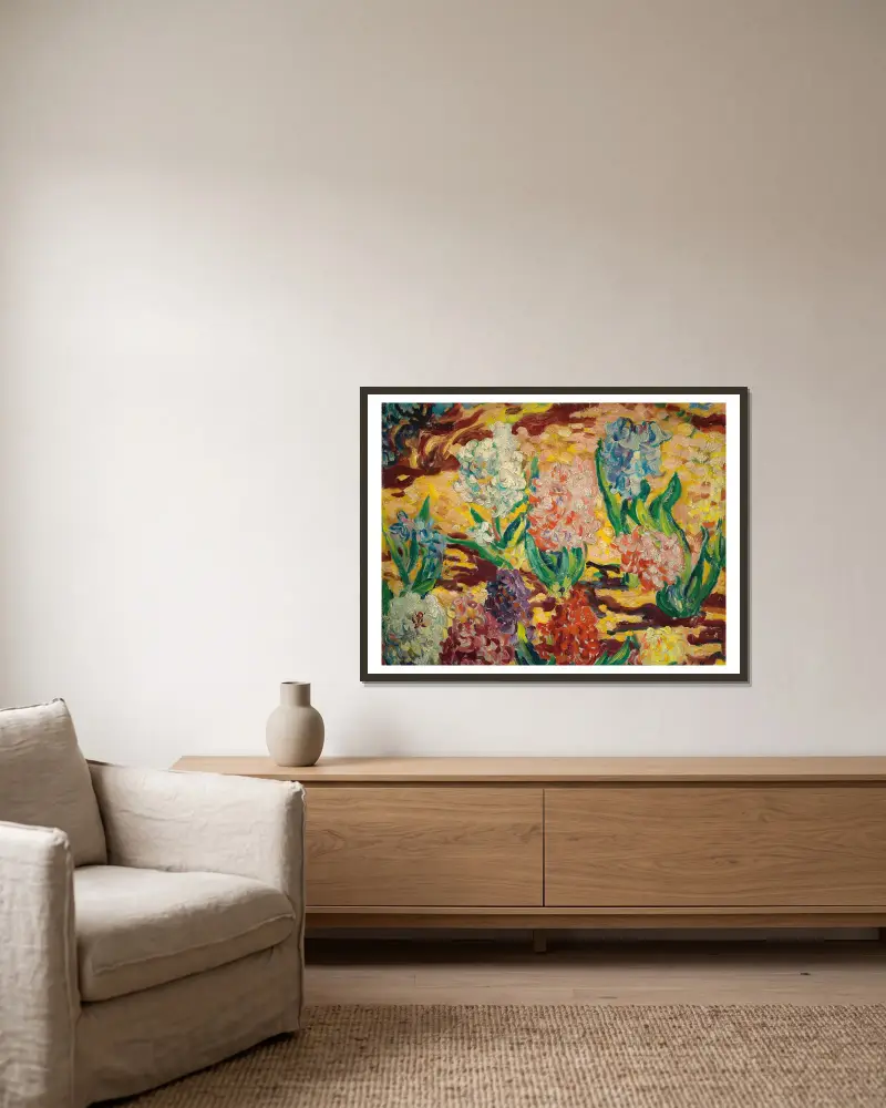 Hyacinty, Louis Valtat v rámu na stěně