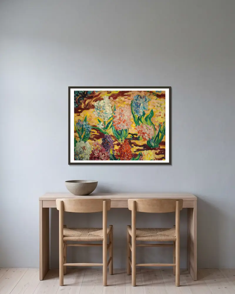 Hyacinty, Louis Valtat v rámu na stěně